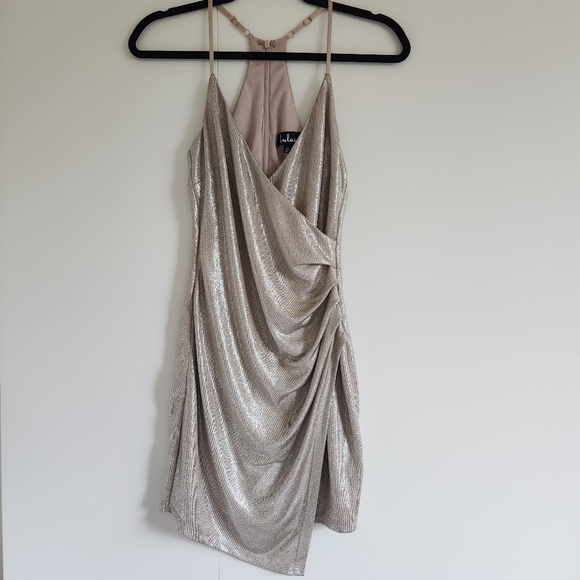 Lulus Dresses & Skirts - Lulu's Metallic Champagne Mini Dress